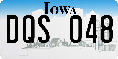 IA license plate DQS048