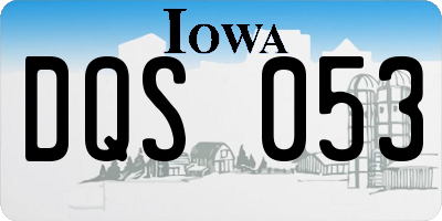 IA license plate DQS053