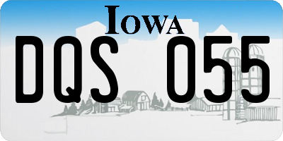 IA license plate DQS055