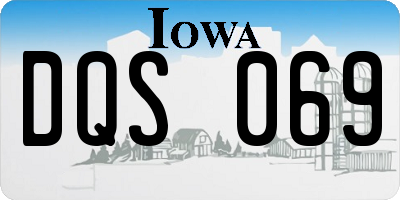 IA license plate DQS069