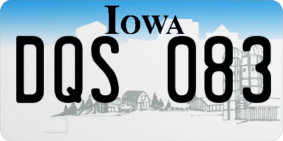 IA license plate DQS083