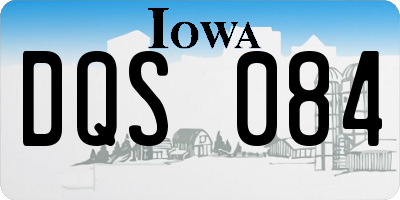 IA license plate DQS084