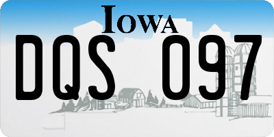 IA license plate DQS097