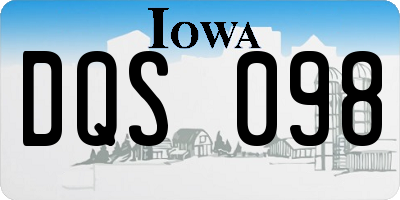 IA license plate DQS098