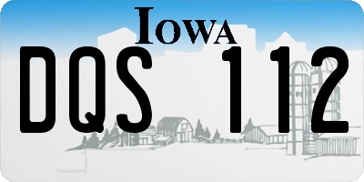 IA license plate DQS112