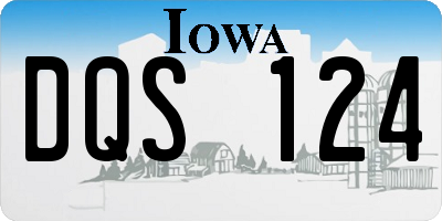 IA license plate DQS124