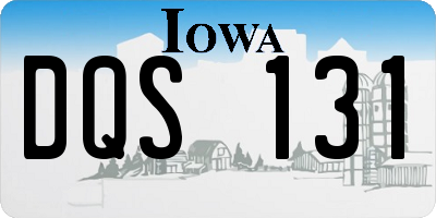 IA license plate DQS131