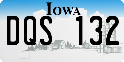 IA license plate DQS132