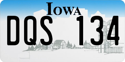 IA license plate DQS134