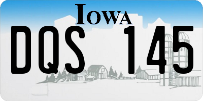 IA license plate DQS145