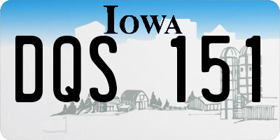 IA license plate DQS151