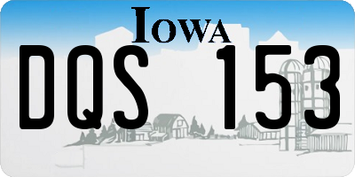 IA license plate DQS153
