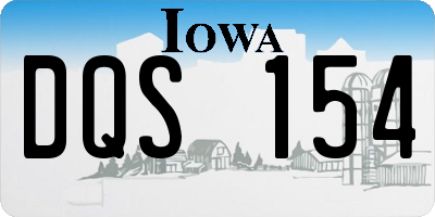 IA license plate DQS154