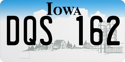 IA license plate DQS162