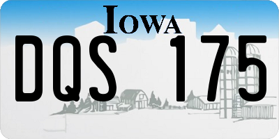 IA license plate DQS175