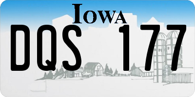 IA license plate DQS177