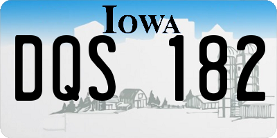 IA license plate DQS182