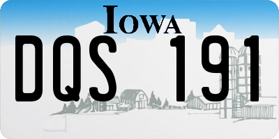 IA license plate DQS191