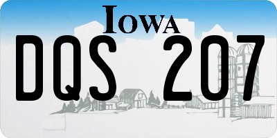 IA license plate DQS207
