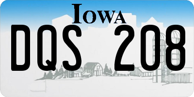 IA license plate DQS208