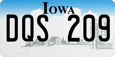 IA license plate DQS209