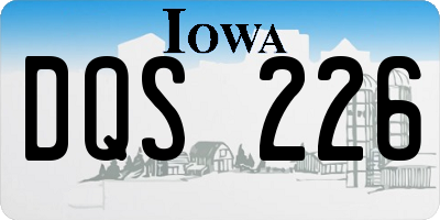 IA license plate DQS226