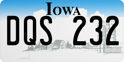 IA license plate DQS232