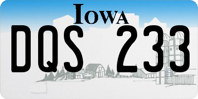 IA license plate DQS233