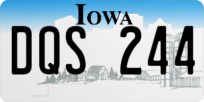 IA license plate DQS244