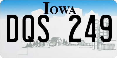 IA license plate DQS249