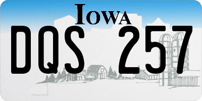 IA license plate DQS257