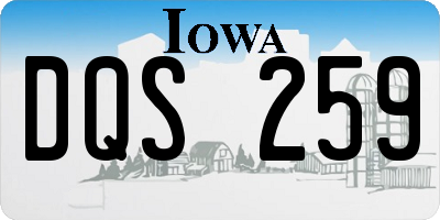 IA license plate DQS259