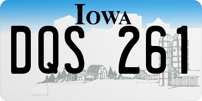 IA license plate DQS261