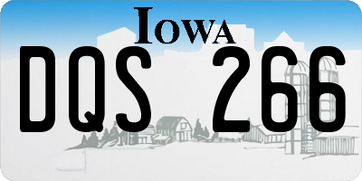 IA license plate DQS266