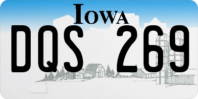 IA license plate DQS269