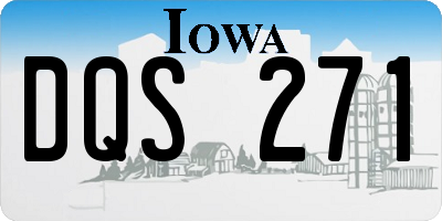 IA license plate DQS271