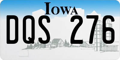 IA license plate DQS276