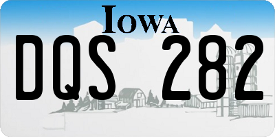 IA license plate DQS282