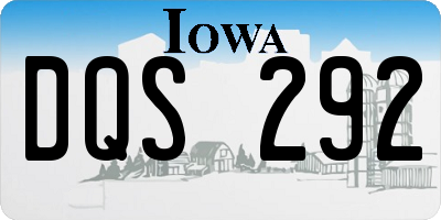 IA license plate DQS292