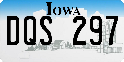 IA license plate DQS297