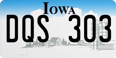 IA license plate DQS303
