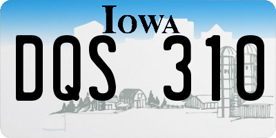IA license plate DQS310