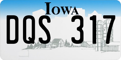 IA license plate DQS317