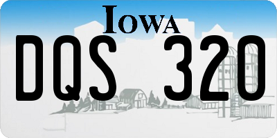 IA license plate DQS320