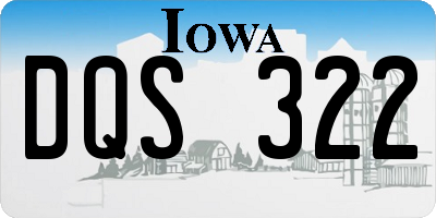 IA license plate DQS322
