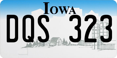 IA license plate DQS323