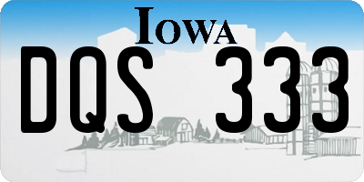 IA license plate DQS333