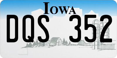 IA license plate DQS352