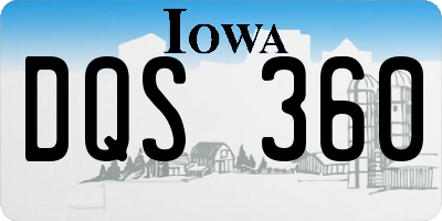 IA license plate DQS360