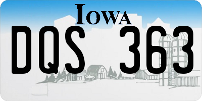 IA license plate DQS363